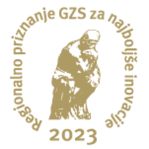 Značka zlato regionalno priznanje GZS za najboljše inovacije 2022